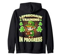 Leprechaun Training in Progress Día de San Patricio Celebrar Sudadera con Capucha