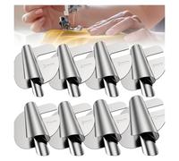 LEPREM Prensatelas for Dobladillo Enrollado de Costura de Acero Inoxidable, prensatelas for máquina de Coser Duradera de 3mm-10mm, Extractor de Dobladillo for Manualidades DIY(3-10mm 8pcs)