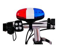 Leprera Timbre de bicicleta con 6 luces LED de 4 tonos, luz LED, sirena electrónica, campanas de bicicleta para niños, accesorios de bicicleta
