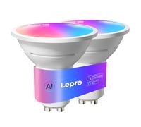 Lepro BG1 AI Bombilla LED Inteligente GU10, Compatible con Alexa y Google Assistant, Muilticolor RGBCW y Regulable, Sincronización con Música, Control por Voz, GU10 WiFi y Bluetooth, Paquete de 2