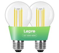 Lepro Bombilla LED E27 Luz Blanco Cálido 2700 K, Lámpara LED de 3.8 W y 806 lúmenes, Reemplaza Bombilla LED Convencional de 60 W, Ahorro de energía de Haz de 300°, Casquillo E27 Paquete de 2