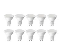 Lepro Bombilla LED GU10 4.5W, Luz Blanca Cálida 2700K, 345lm, Bombiila GU10 LED Equivalente a 50W, Larga Duración y Bajo Consumo, Ángulo de haz de 100°, No Regulable, Paquete de 10