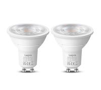 Lepro Bombilla LED GU10, Blanco Cálido 2700K, 2W Equivalente a 50W, Lámpara LED GU10 360 LM, Larga Duración y Bajo Consumo, NO Regulable, Ángulo de Haz de 38°, Paquete de 2