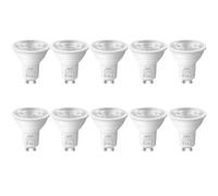 Lepro Bombilla LED GU10, Luz Fría 6500K, 345 lúmen, 3.6W Equivalente a 50W, Larga Duración y Bajo Consumo, Ángulo de Haz de 38°, No Regulable, Apta para Iluminación de Interior, Paquete de 10