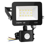 Lepro Foco LED Exterior Con Sensor de Movimiento PIR, 10W 850 Lúmenes, IP54 Impermeable, Luz Blanca Fría 5000K, Detector Para Jardín, Garaje, Hotel, Patio