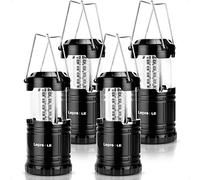 Lepro Linterna de Cámping a Pilas Portátil 4 PCS | Diseño Ultra Resistente, Impermeable IPX4, 3 Pilas AA No Incluidas, para Jardín, Senderismo, Pesca, Emergencia