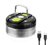 Lepro Linterna de Cámping LED Recargable USB | 3 Modo de Luz, Luz de Trabajo, Resistente al Agua para Emergencia, Corte de Energía, Pesca, Senderismo y Más