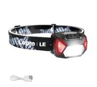 Lepro Linterna Frontal LED Recargable 2000lux, Linterna Cabeza USB Recargable D500, 6 Modos de Luz con Luz Rojo, Impermeable IPX4, Luz Frontal Cabeza para Correr, Camping, Excursión, Pesca