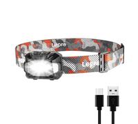 Lepro Linterna Frontal LED Recargable, Frontal Doble Opción USB o AAA 1 PCS | 10 Modos de Luz con Luz Rojo, Impermeable IPX4, Linterna Cabeza para Camping, Excursión, Reparaciones, Pesca