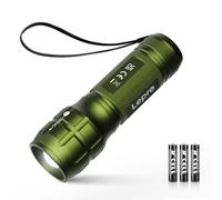 Lepro Linterna LED LE1000 con Zoom 3 AAA Pilas Incluidas, Verde | Portátil Linterna Potente, IPX4 Impermeable, Táctica de Aluminio para Ciclismo, Camping, Senderismo, Emergencia etc