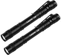 Lepro Linterna Pequeña, 3 Modos de Iluminación, 3 AAA Incluidas, 2PC | Linterna Bolígrafo con Bolsillo, Diseño Mini, Portátil y Impermeable para Acampar, Inspección, Trabajos, Reparación