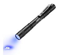 Lepro Linterna Ultravioleta de 365nm, 3 AAA Pilas Incluidas | Mini Linterna UV, bolsos detectar billetes manchas ropa alfombras rastros orina de mascotas gato perro manta