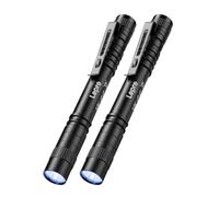 Lepro Linterna UV, lámpara UV de 365 nm con clip, funciona con pilas, linterna de luz negra, versátil y portátil, lámpara ámbar para detección de fugas, orina de mascotas y detección de dinero falso