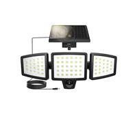 Lepro Luz Solar Exterior Detector de Movimiento, 72 LED 1000 LM | Foco Solar Exterior Potente de Seguridad, Impermeable IP65, 3 Cabezales, Ángulo de 270° Rotación de 360° para Jardin Garaje