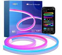 Lepro N1 AI Neon Tira LED 6m, Sync de Música y Control de Voz, IP65 Luces de Cuerda MagicColor, Funcion con Alexa y Google Home para DIY Dormitorio Fiesta, Diseñador de Iluminación AI Personalizado