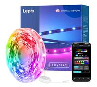 Lepro S1 AI Tira LED 5M, Luces LED MagicColor, Control por Alexa y Google Assistant, Sincronización de Música, Asistente de Diseño de Iluminación AI LLM, Luz WiFi LED para Dormitorio, Fiesta, Gaming