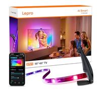 Lepro STV1 AI Tira LED TV Backlight con Cámara, 3.6m para TVs 55-65 Pulgadas, Sincronización Pantalla y Música, Funcion con Alexa/Google Home, Retroiluminación RGB+IC para Juego, Películas, Adaptador