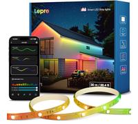 Lepro STV1 AI Tira LED TV Backlight con Cámara, 5m para TVs 75-85 Pulgadas, Sincronización Pantalla y Música, Funcion con Alexa/Google Home, Retroiluminación RGB+IC para Juego, Películas, Adaptador