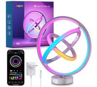 Lepro TB1 AI Lámpara de Mesa Inteligente, Lámpara de Noche Moderna MagicColor, Sync de Música y Control de Voz, Funciona con Alexa y Google Assistant, Diseñador de Iluminación AI Personalizado