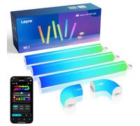 Lepro WL1 AI Barras de Luz LED Pared Inteligente, Funciona con Alexa y Google Home para Sala de Juego y PC Decoración, Diseñador de Iluminación AI Personalizado, Sync de Música y Control de Voz, 6Pcs