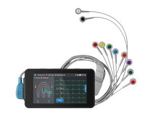 Lepu Medical - Monitor de ECG de bolsillo PCECG 500 con 6/12 derivaciones en combinación con algoritmo de Glasgow, captura y análisis de datos de ECG en tiempo real, 33236