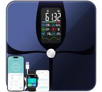 Lepulse Bascula Grasa Corporal y Muscular, Bascula de Baño Inteligente con Pantalla Grande, Bioimpedancia Bascula Inteligente con 22 Mediciónes, Balanza Peso Corporal Masa Muscular IMC con App