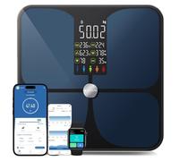 Lepulse Bascula Grasa Corporal y Muscular, Bascula de Baño Inteligente con Pantalla Grande, Bioimpedancia Bascula Inteligente con 22 Mediciónes, Balanza Peso Corporal Masa Muscular IMC con App
