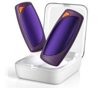 Lepwings Calentador de Manos Recargable 2 Piezas con Estuche Carga, 14000 mAh Calienta Manos de Bolsillo, Calentador Manos Electrico USB, Temperatura de Nivel 3, Regalos Invierno para Exterior-Púrpura
