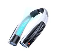 Lepwings Ventilador de Cuello Portátil, 6000 mAh Ventilador Recargable USB, 6 Velocidades, Autonomía de 6-20 Horas, Ventilador Personal para Viajes, Oficina, Hogar y Aire Libre, 1 Pack - Negro