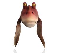 LePyCos Jar Binks - Máscara de látex de cabeza completa para adultos, máscara de cosplay de Alien Wars para Halloween, fiestas de disfraces y juegos de rol