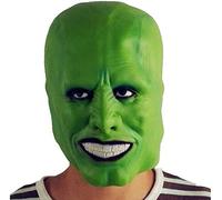 LePyCos The Mask Jim Carrey - Máscara de látex para disfraz de Halloween, color negro