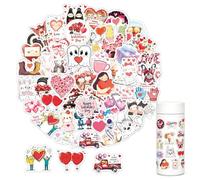 LEPZUR 100 Piezas Pegatinas Impermeables para álbumes de Recortes, Pegatinas San Valentín Pegatinas Estéticas para Diario, Accesorios de Scrapbooking para Manualidades de Papel