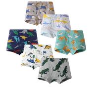 LeQeZe Calzoncillo Bóxers Niños Paquete de 6 algodón para Niño 5-6 años (Blanco,Etiqueta del Fabricante 130)