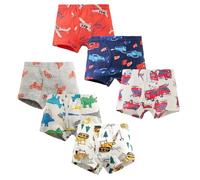 LeQeZe Paquete de 6 Calzoncillos Tipo Bóxer para Niños - Ropa Interior de Algodón 100% Respirable para Niños de 2 a 3 Años Etiqueta Fabricante 100