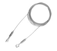LERANXIN 2 Piezas Cable de Colgar de Acero Inoxidable 1.5 mm×5 m Alambre Trenzado Acero Cable Acero Trenzado para Colgar Marco de Imagen Ropa Cuadros Soporte 30Kg