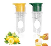 LERANXIN 2 Piezas Exprimidor Limon Manual, con Pico de Jugo Exprimidor Manual, de Mano Exprimidor Limon, Amarillo y Verde, para Limones, Mandarinas, Naranjas