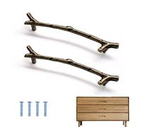 LERANXIN 2 Piezas Tiradores Puertas, Tiradores de Bronce Cocina, Tirador Muebl Fabricado en Aleación Dura de Zinc, Apto para Puertas, Zapateros, Armarios
