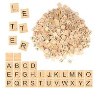 LERANXIN 500 Piezas A a Z Letras de Madera Rompecabezas, Educación Infantil, Juguetes Juegos Artesanía Alfabeto Madera, para Manualidades, decoración de Paredes, Juguetes para niños, DIY, 20×18×5mm