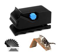 LERANXIN Cortador de Carton, con 10 Cuchillas, Hermosa Forma de Gato Cortadoras de Tiras de Cartón Gatos, PLA Negro Herramienta de Corte de Cartón para Rascar, para Manualidades, Bricolaje, Mascotas