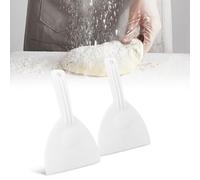 LERANXIN Espátula de Masa 2 Piezas Plástico Espátula Flexible para Pizza Blanco Tamaño Cortador de Masa con Agujeros para Pizza, Pasteles, Masa, Pasteles