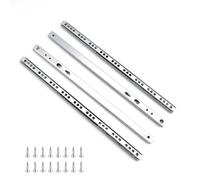 LERANXIN Guias Correderas para Cajones, 2 Pares de 4 Piezas Rieles para Cajones, 310-490 mm, De Acero Engrosado, Ancho de Fijación 17 mm - Para Armarios de Muebles Guias para Cajones