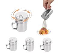 LERANXIN Salero de Cocina, Botes para Especias, Tarros de Especias - 4-Un Set Salero Inox 5,1cm ×7,8cm para Cocina & Camping
