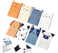 LERANXIN Set 8 Marcapáginas Magnéticos Animales, Separador Libros 8×2,5 cm | Marcapáginas Gato Perro Magnéticos, Ideales para Premios, Cumpleaños y Vuelta al Cole