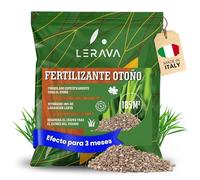 LERAVA® Abono cesped Otoño (185 m²) - Fertilizante de Liberación Lenta con 100% Nitrógeno - Recupera el Césped tras el Verano - Mejora Color y Densidad del Prato Verde