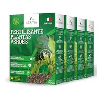 LERAVA Abono Plantas Verdes (4x800 g) - fertilizante orgánico para plantas verdes de interior - con hierro y manganeso para prevenir amarillamiento - nutrición completa para hojas sanas