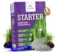 LERAVA STARTER abono césped (15 m²) - favorece el crecimiento de raíces - ideal con semillas de césped sin riesgo de quemar - refuerza la resistencia del suelo - abono para jardín natural