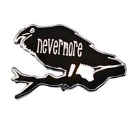 Leraverppy Pin esmaltado, pin de solapa de cuervo pensante negro, insignia literaria gótica oscura, regalo para adolescentes, amigos, amantes de poemas, artistas, profesores, bolsa de lona, mochila