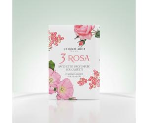 L'Erbolario 3 Rosa Sobre Perfumado para Cajones 1ud