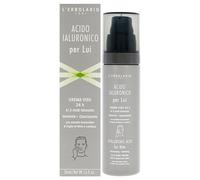 L'erbolario Ácido Hialurónico Para Él Crema para la Cara 24H Para Tres Ácidos Hialurónicos Crema Hidratante Matificante Con Extracto Lactofermentado de Hoja De Mirto Y Pasta Selladora 50ML