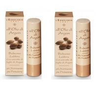 L'Erbolario - Al aceite de argán bálsamo labial con extracto de hojas de argán 4,5 ml - 2 paquetes
